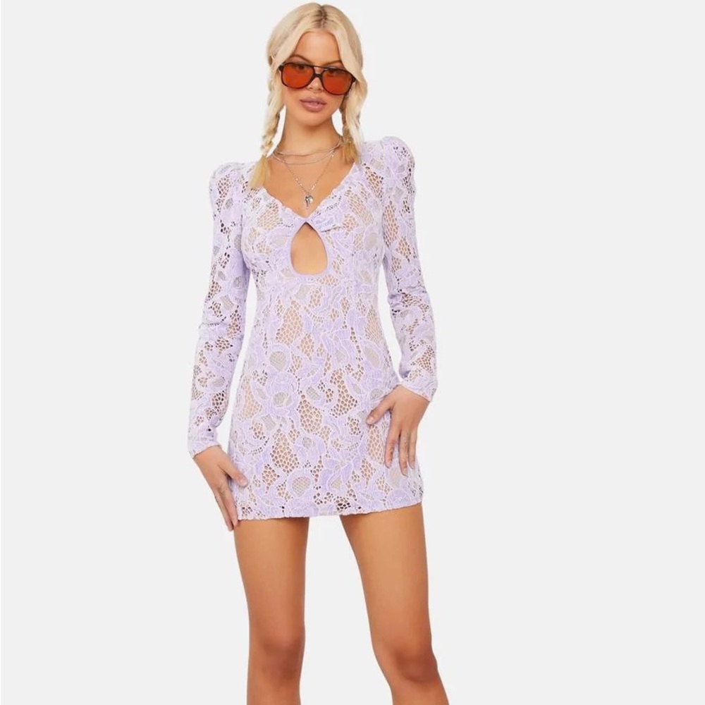 For love & lemons rosemary mini purple dress S